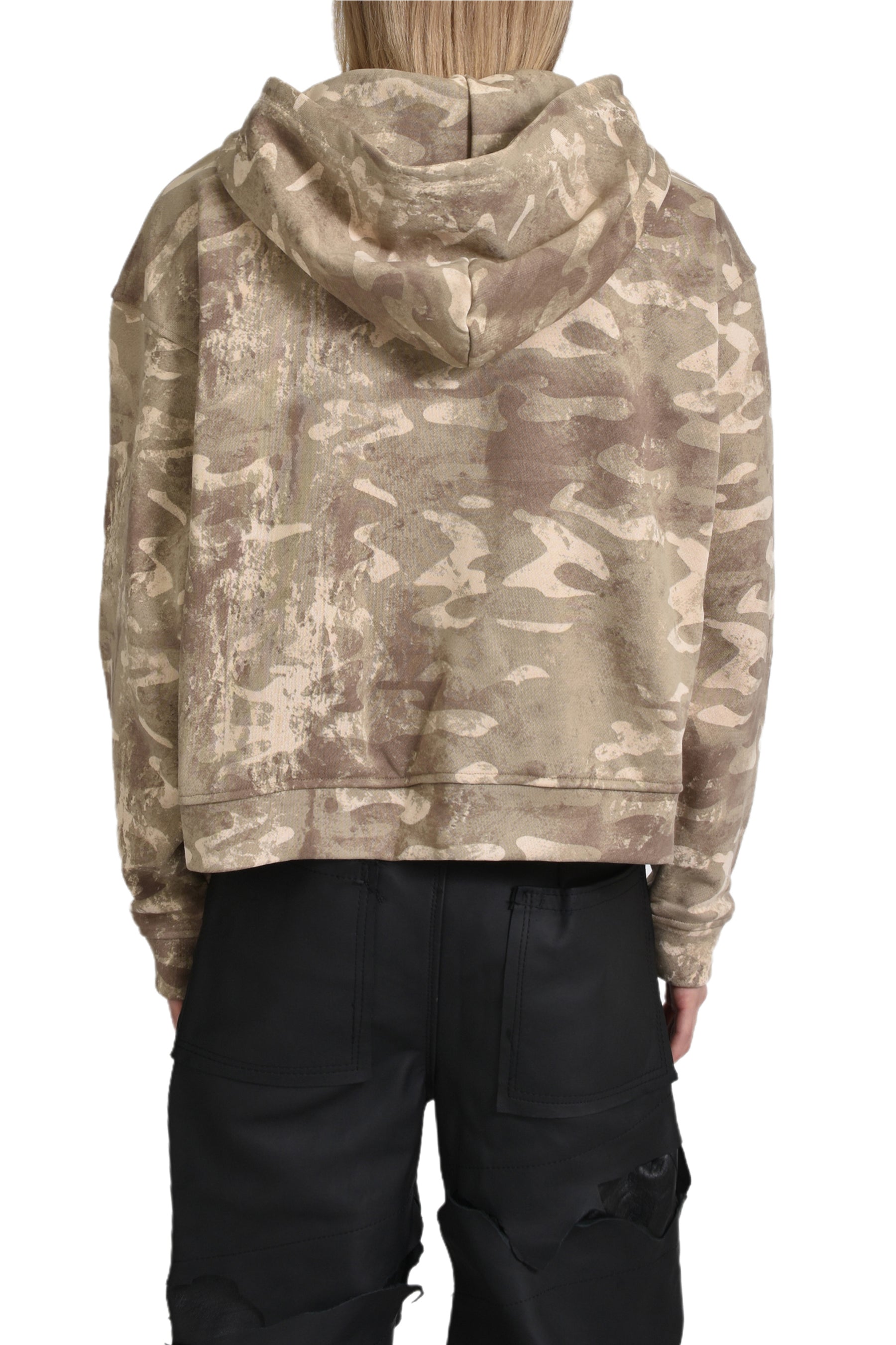 CAMO MONOGRAM ZIP UP HOODIE / BRW