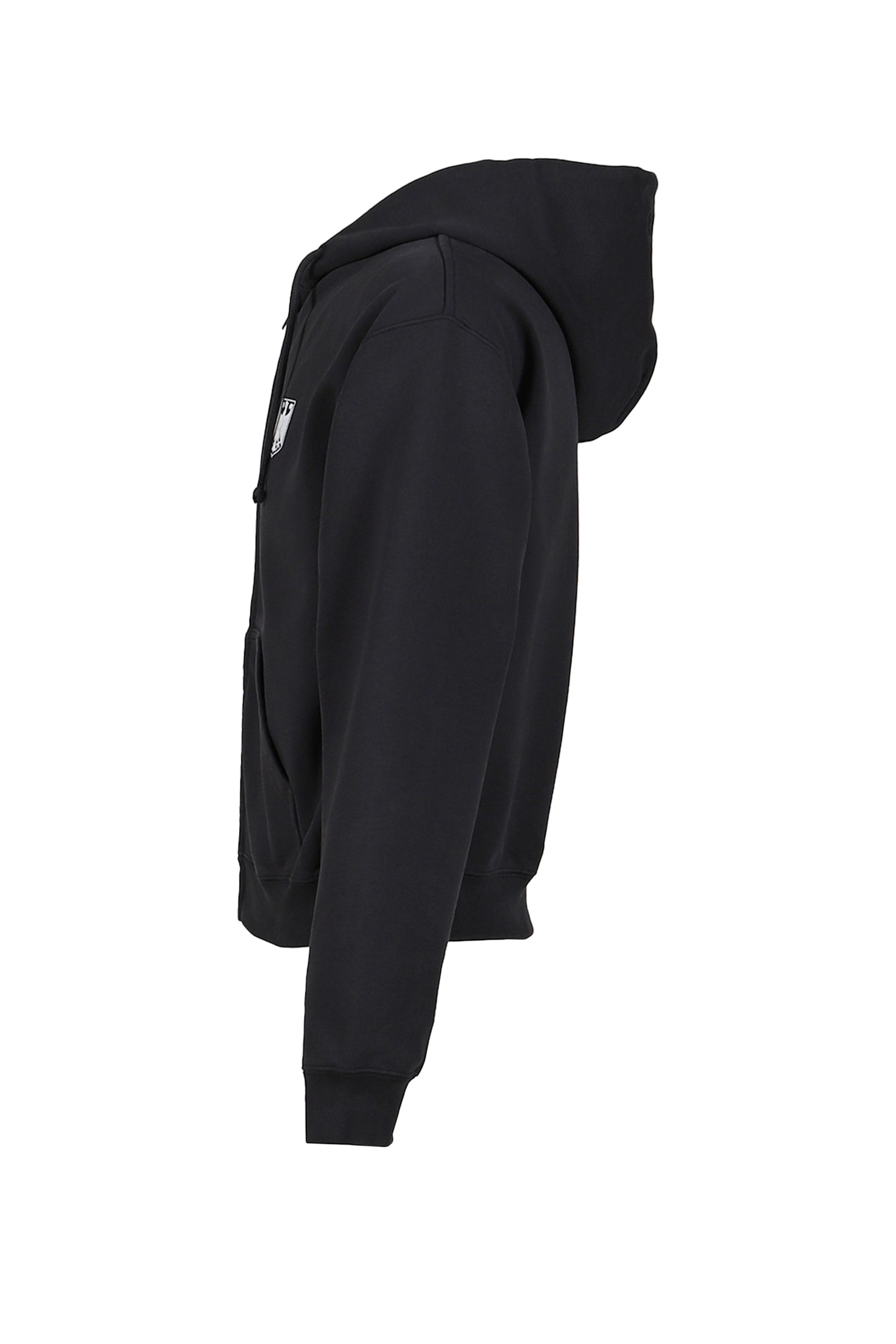 VETEMENTS ヴェトモン FW25 POLIZEI FITTED ZIP-UP HOODIE / BLK