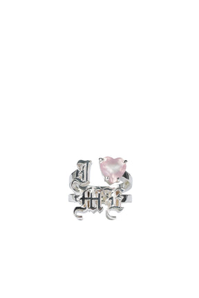 "I LOVE ME" RING (SV925) / ROSE QUARTZ