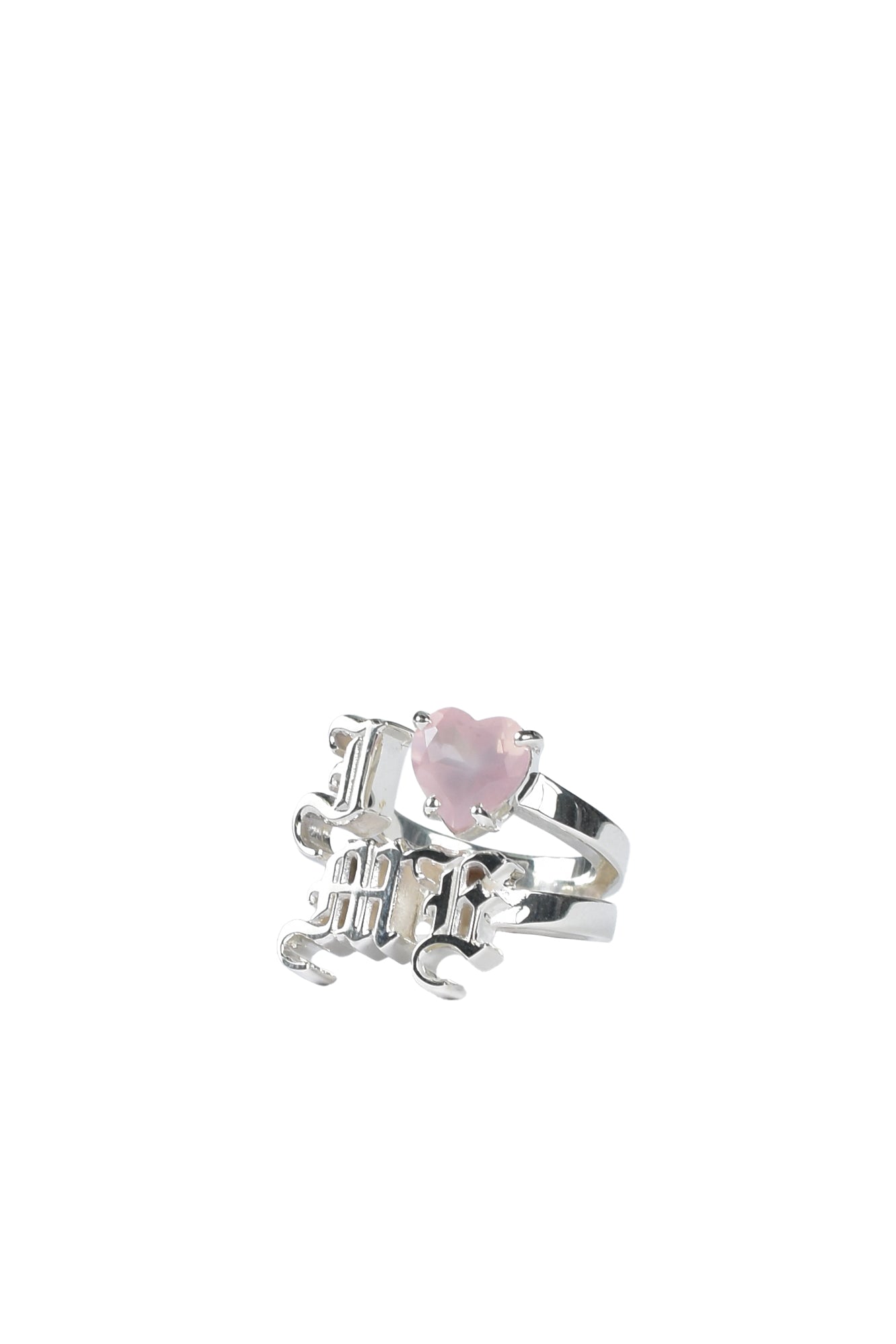 "I LOVE ME" RING (SV925) / ROSE QUARTZ
