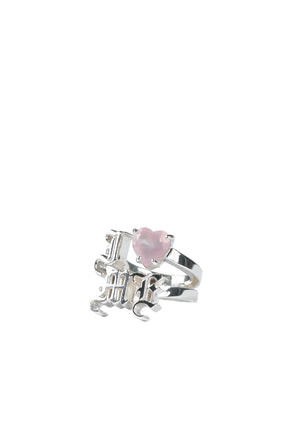 "I LOVE ME" RING (SV925) / ROSE QUARTZ