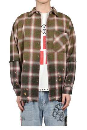 PATCHWORK FLANNEL / BUR/GRN