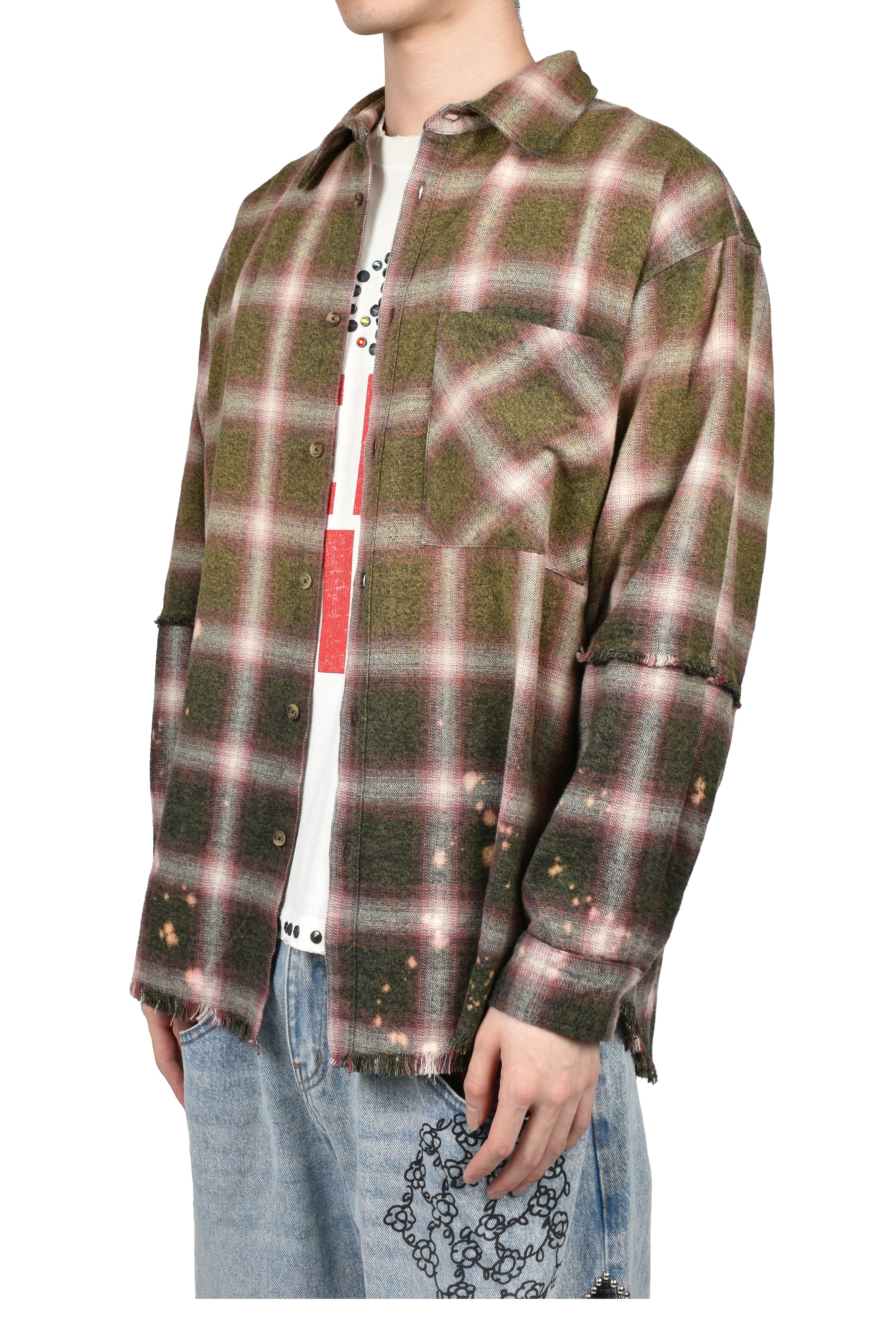 PATCHWORK FLANNEL / BUR/GRN