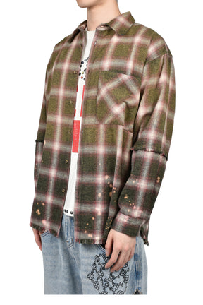 PATCHWORK FLANNEL / BUR/GRN