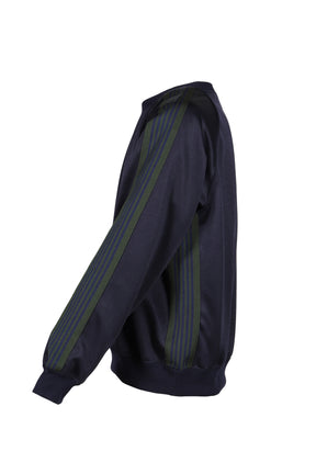TRACK CREW NECK SHIRT - POLY SMOOTH / NVY