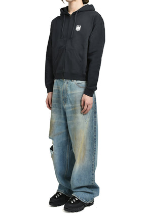 DISTRESSED BAGGY JEANS / DISTRESSED LT. BLU