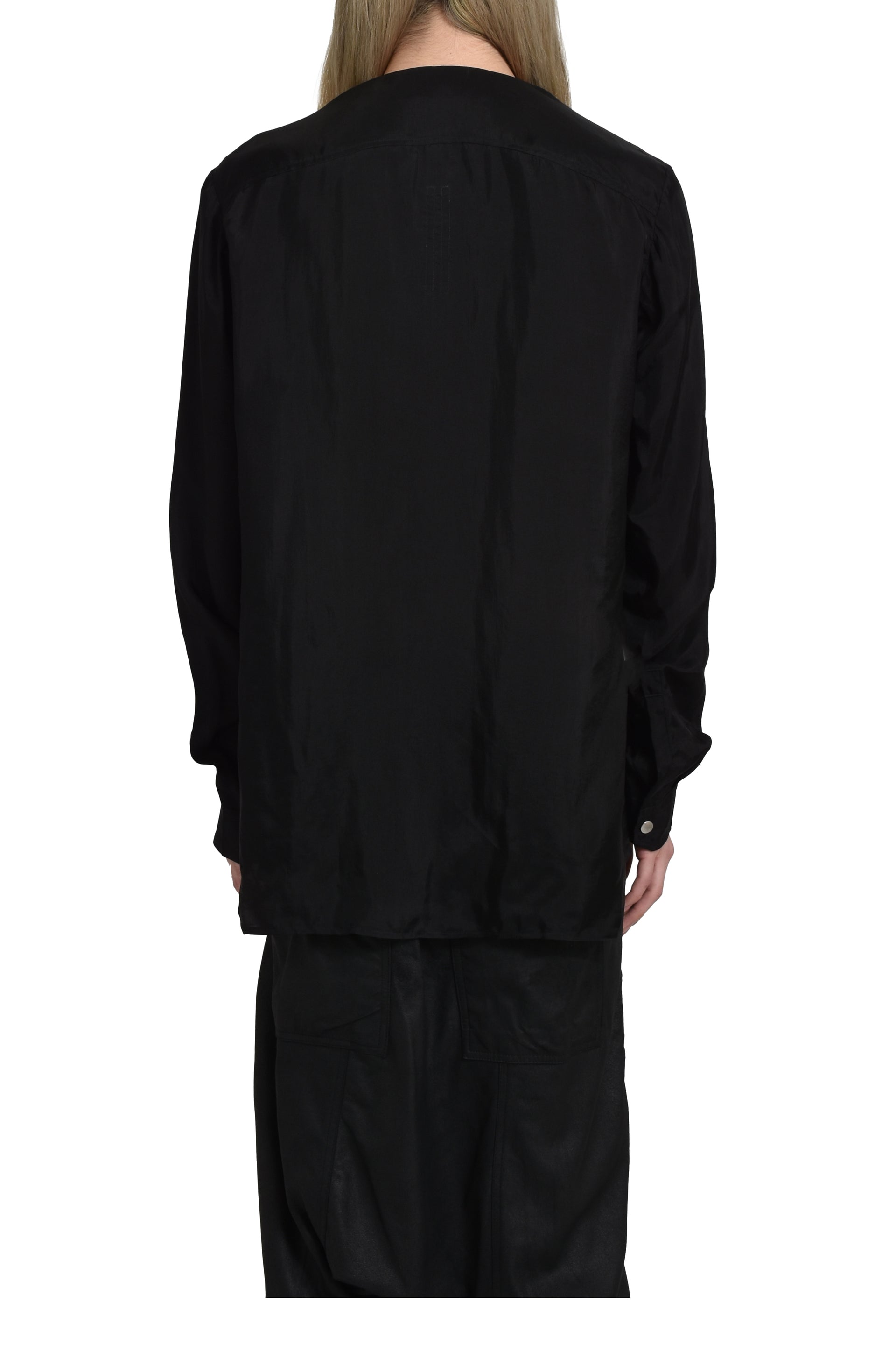 Rick Owens LARRY FOGPOCKET SHIRT / BLK