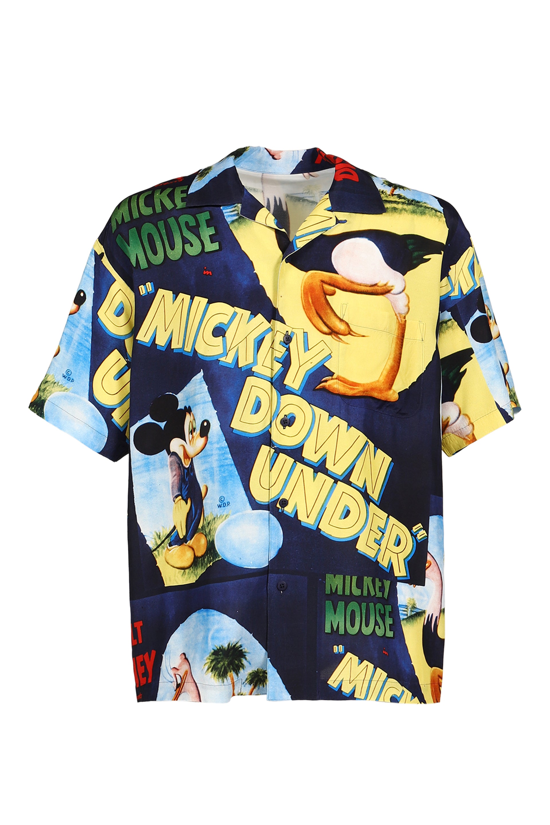 DISNEY VP / PC ALOHA COLLECTION ALOHA SHIRT / MICKEY & BIRD / NVY