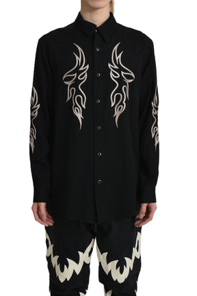 EMBROIDERY WESTERN SHIRTS / BLK