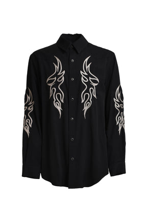 EMBROIDERY WESTERN SHIRTS / BLK