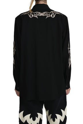 EMBROIDERY WESTERN SHIRTS / BLK