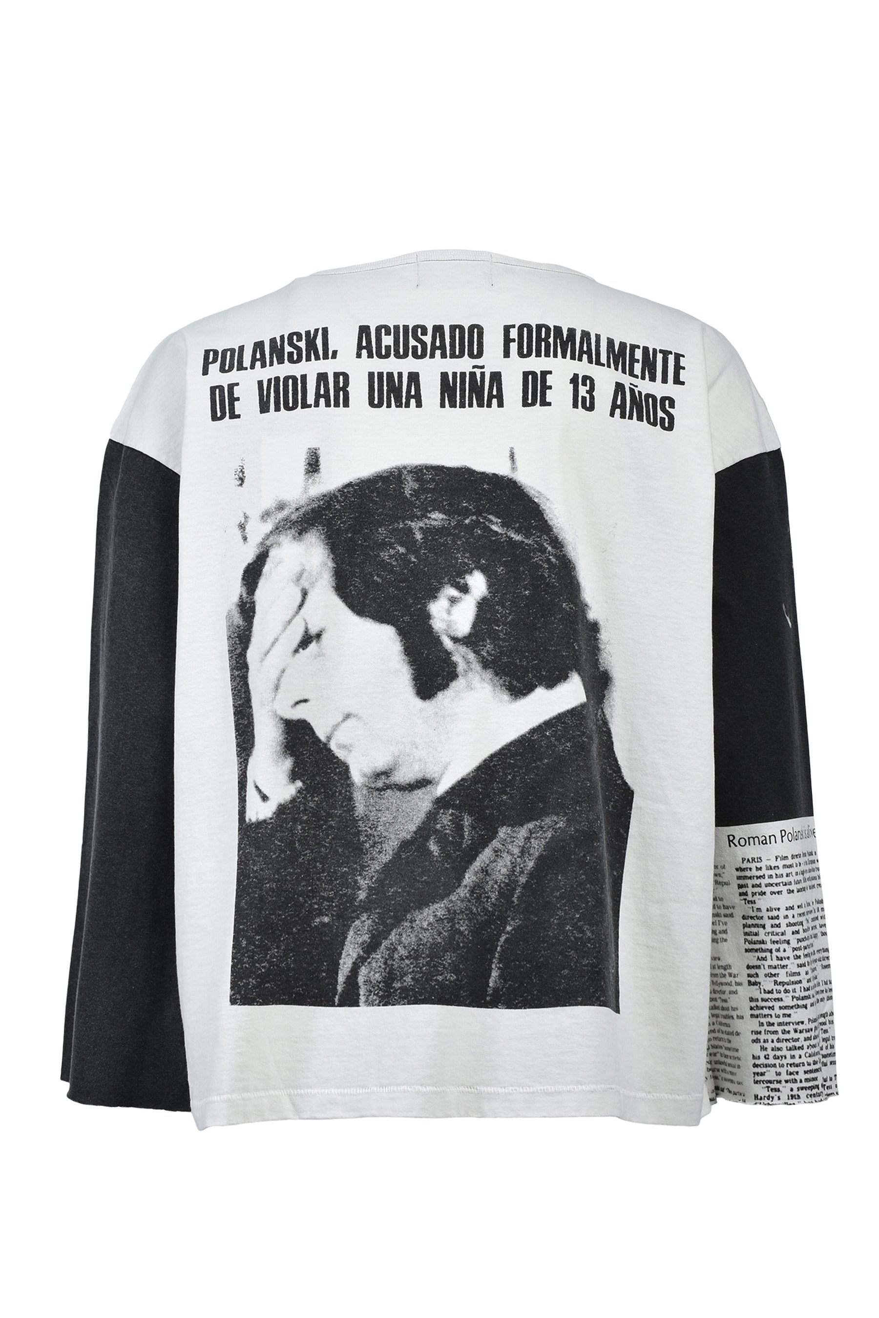 ROMAN OVERSIZED LS T-SHIRT / FADED WHT BLK