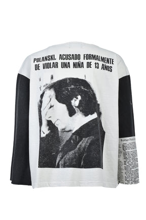 ROMAN OVERSIZED LS T-SHIRT / FADED WHT BLK