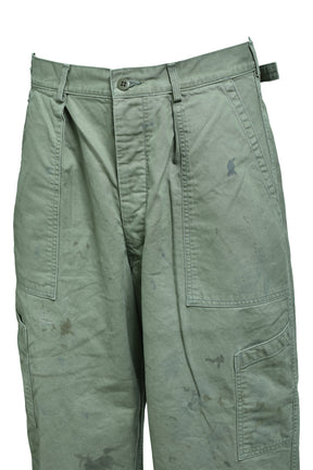 REPAIRED USAF MECHANIC PANTS / AGED SAGE GRN 