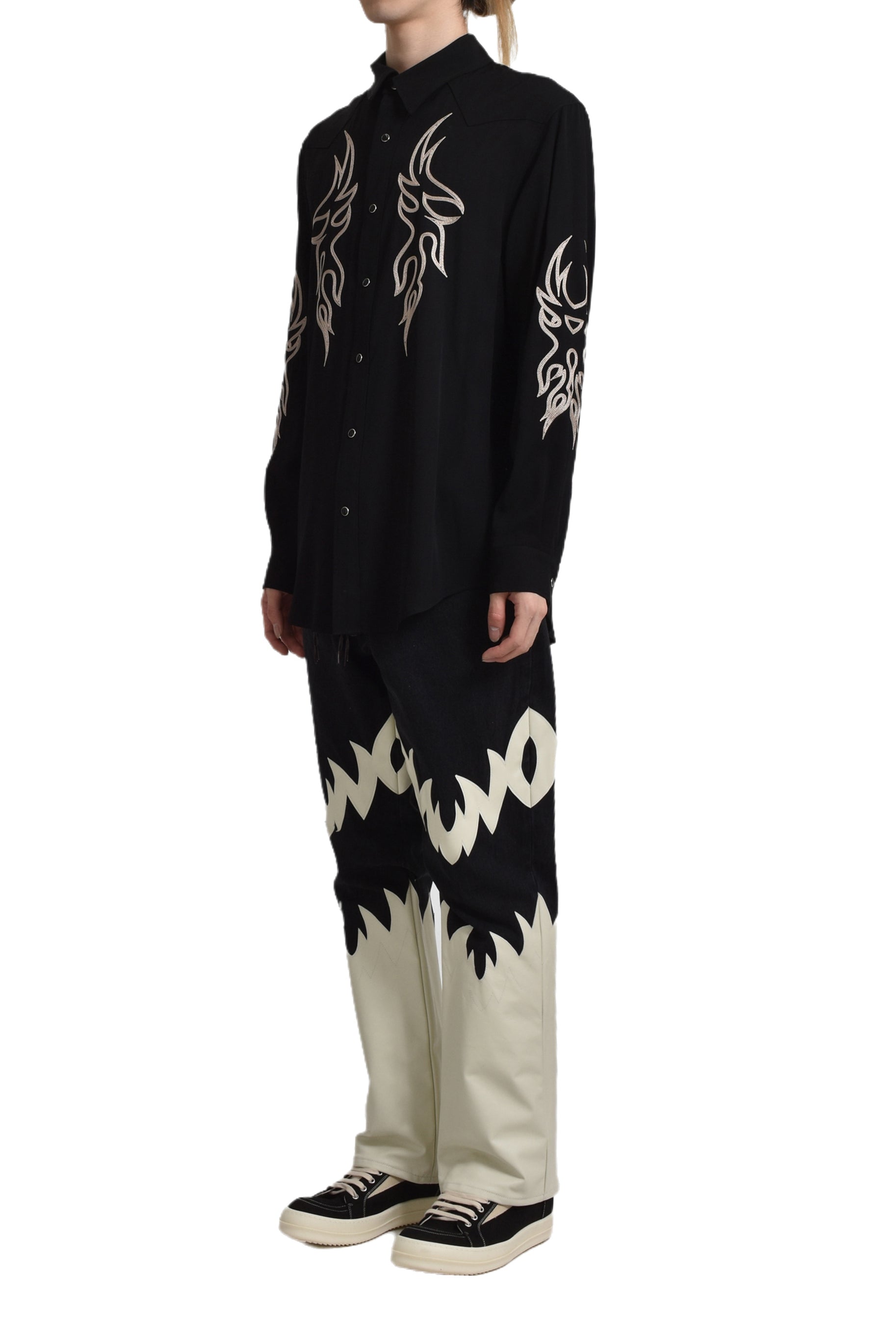 EMBROIDERY WESTERN SHIRTS / BLK