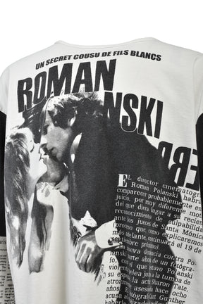 ROMAN OVERSIZED LS T-SHIRT / FADED WHT BLK