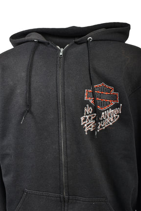 FREMONT CA ZIP HOODIE / BLK