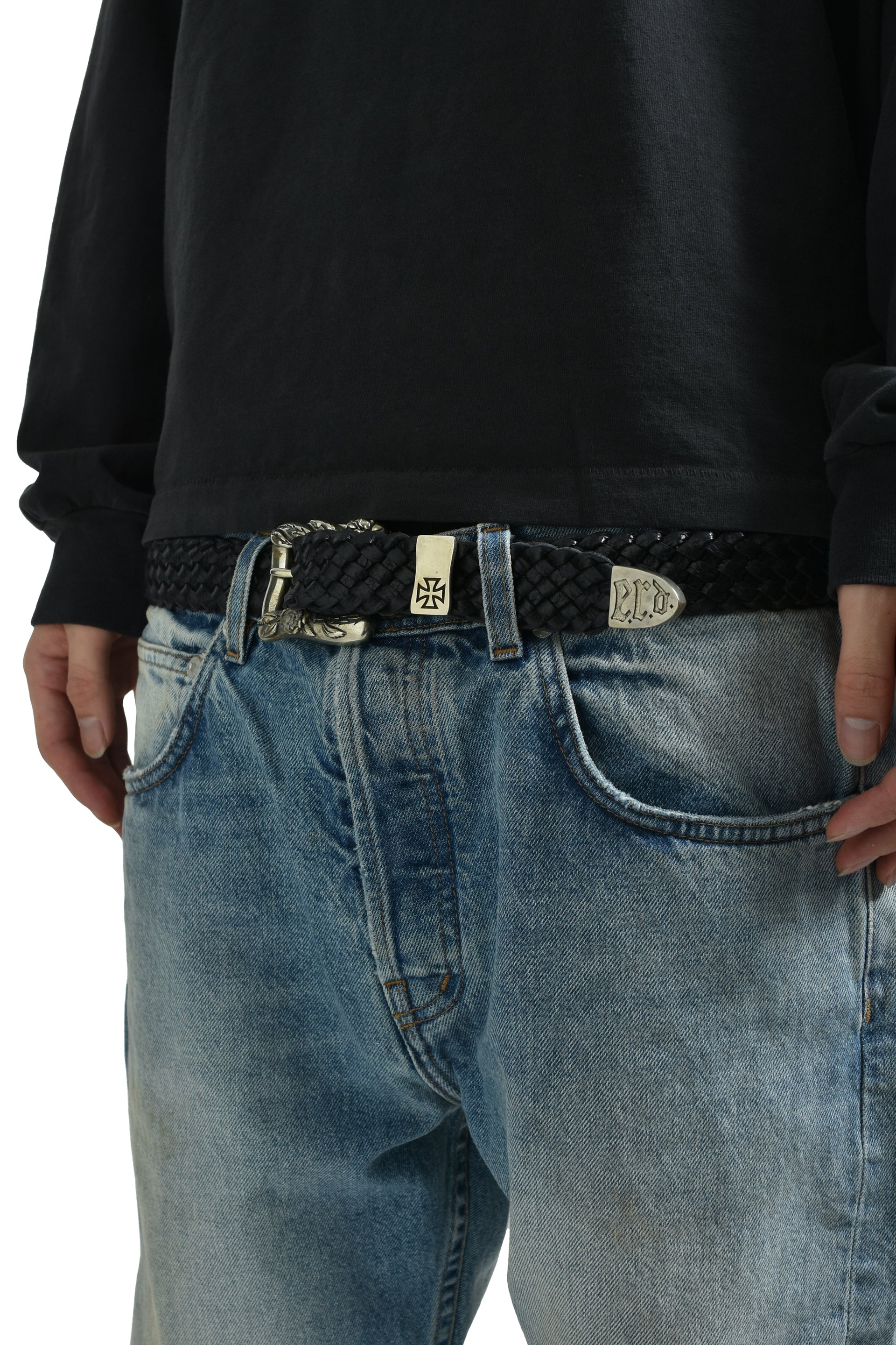 PORT OF SOULS (BRAIDED) BELT / BLK