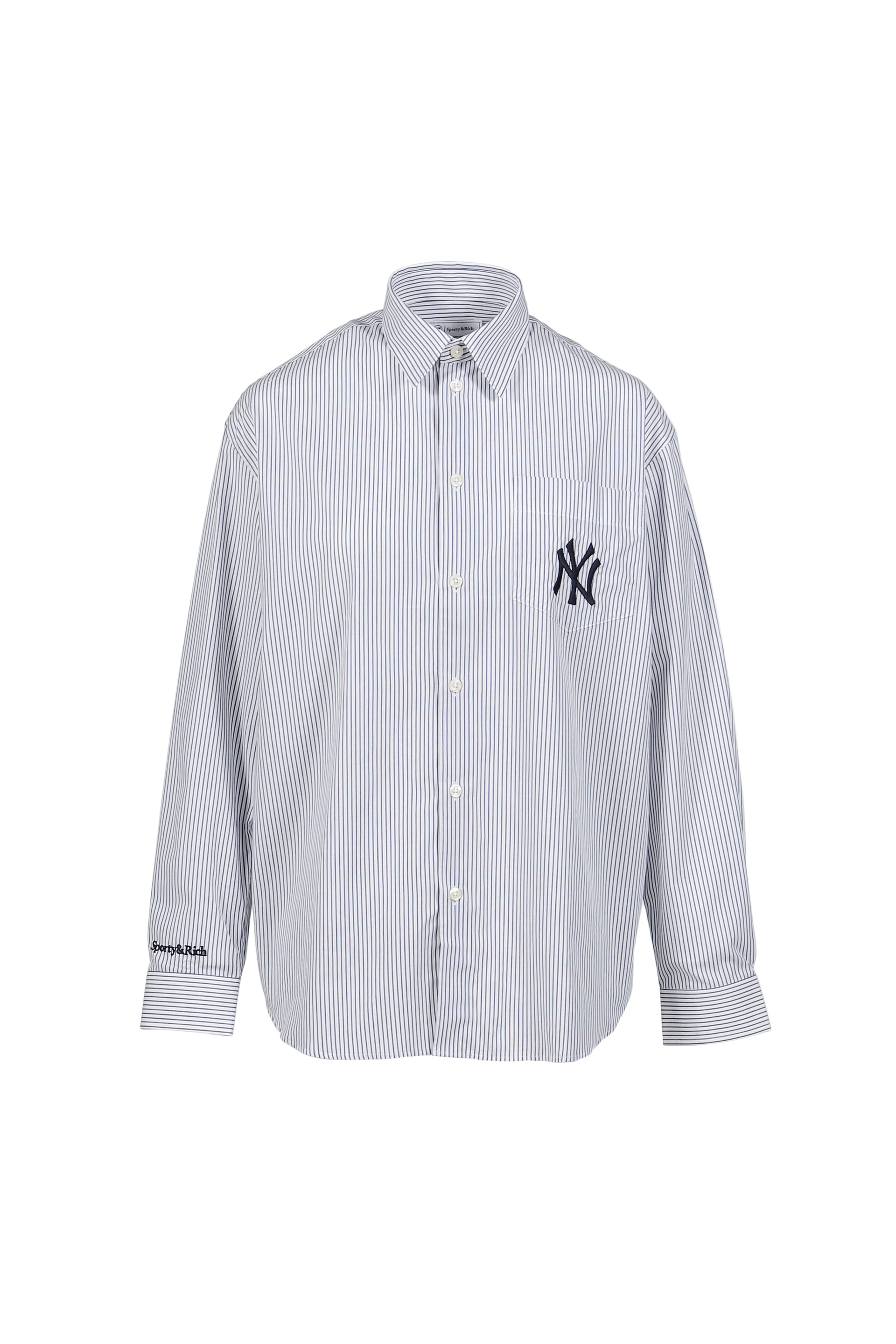 YANKEES SERIF OVERSIZED SHIRTS / NVY STRIPE