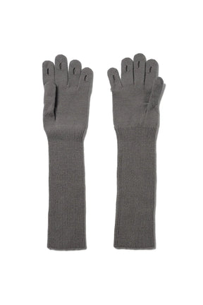 EWELRY ATTACHED LONG GLOVES/LARGE / GRY