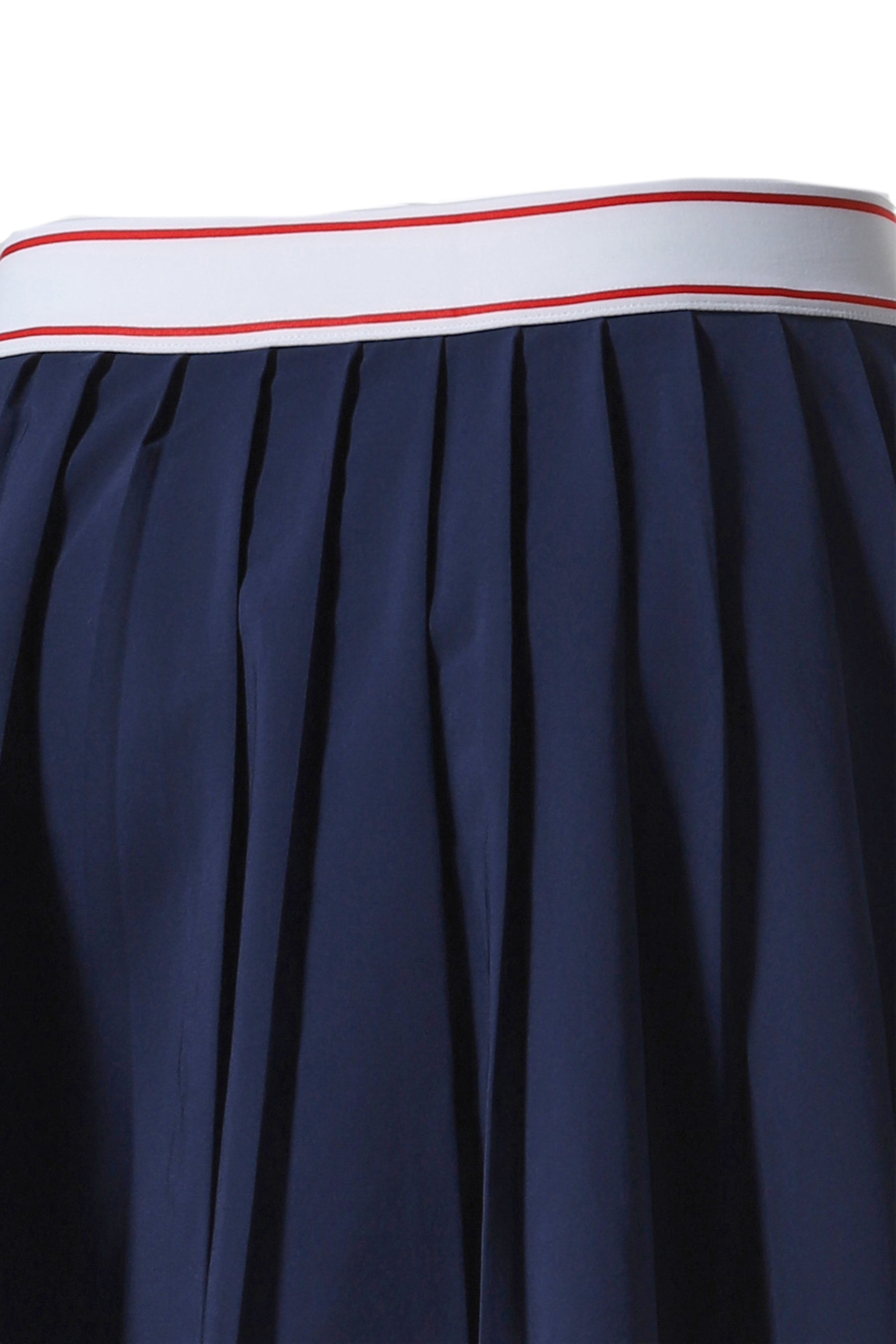 SERIF LOGO PLEATED SKIRT / NVY