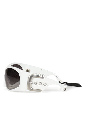 WHITE BUCKLE SUNGLASSES / WHT