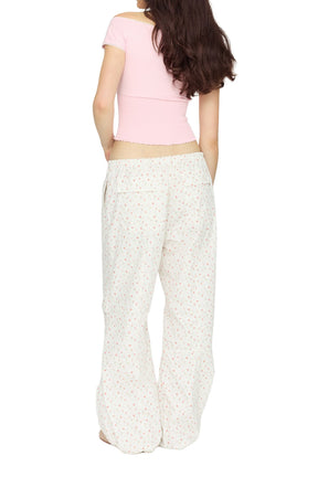 SUMMER TIME PARACHUTE PANTS / STRAWBERRY BOW 