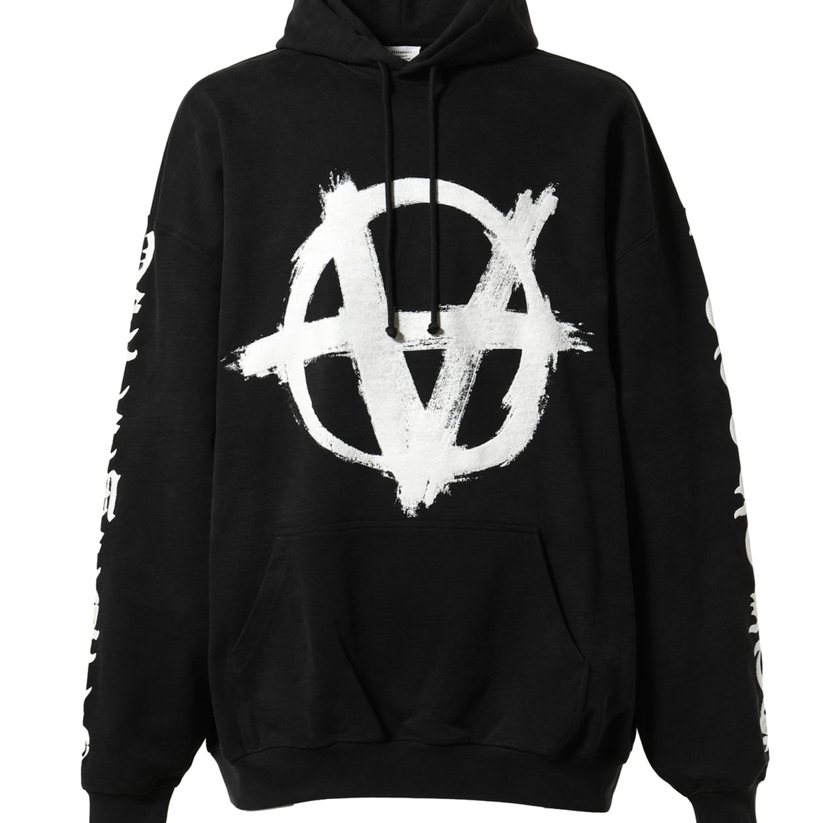 VETEMENTS ヴェトモン FW23 REVERSE ANARCHY HOODIE / WASHED BLK WHT