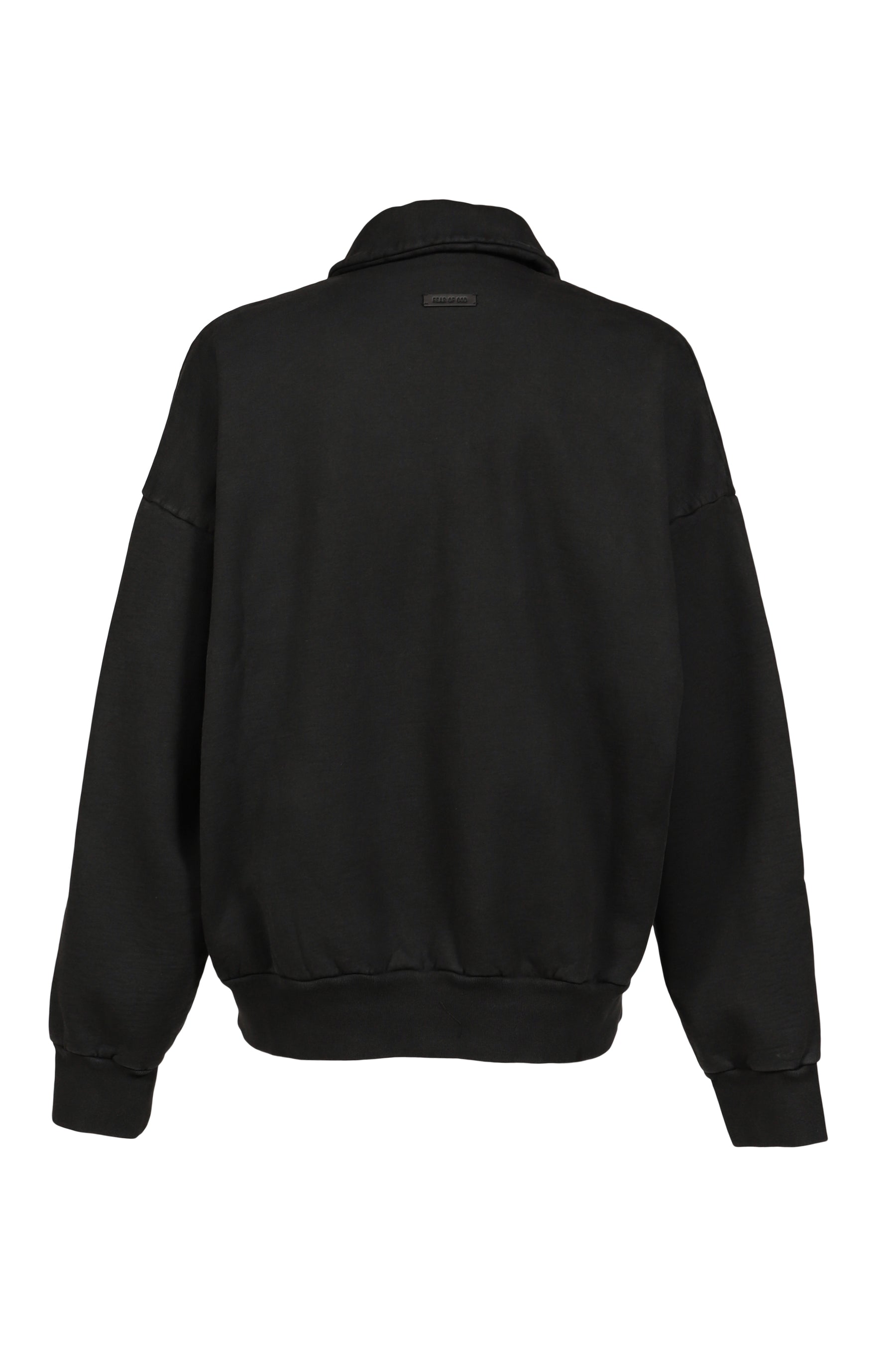 HALF ZIP POLO SWEATSHIRT / BLK