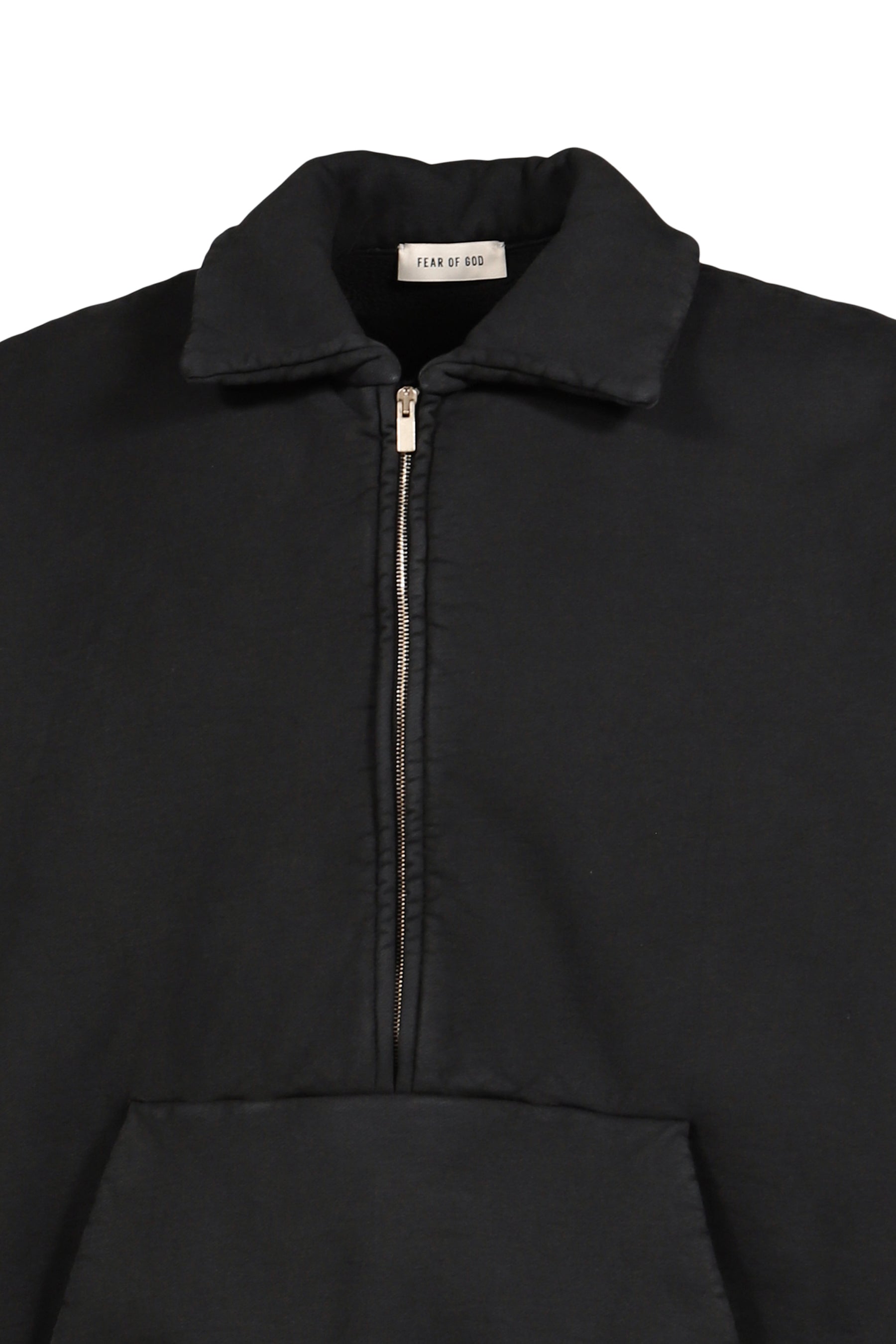 HALF ZIP POLO SWEATSHIRT / BLK