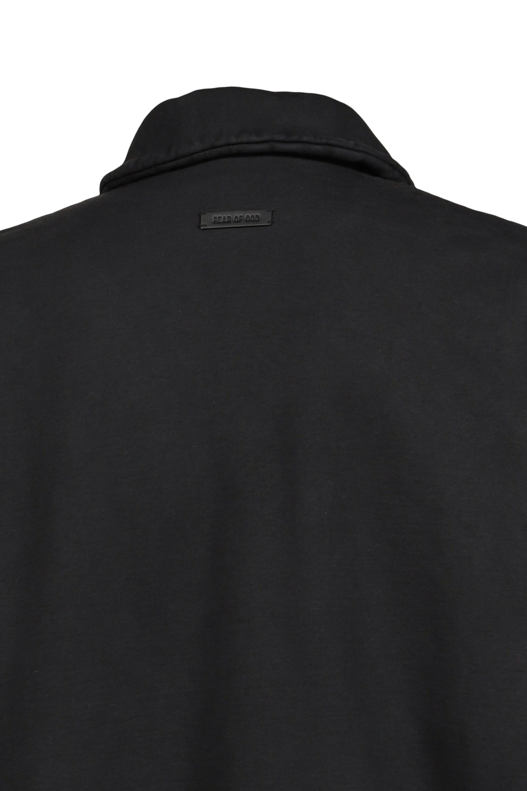 HALF ZIP POLO SWEATSHIRT / BLK