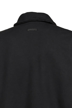 HALF ZIP POLO SWEATSHIRT / BLK