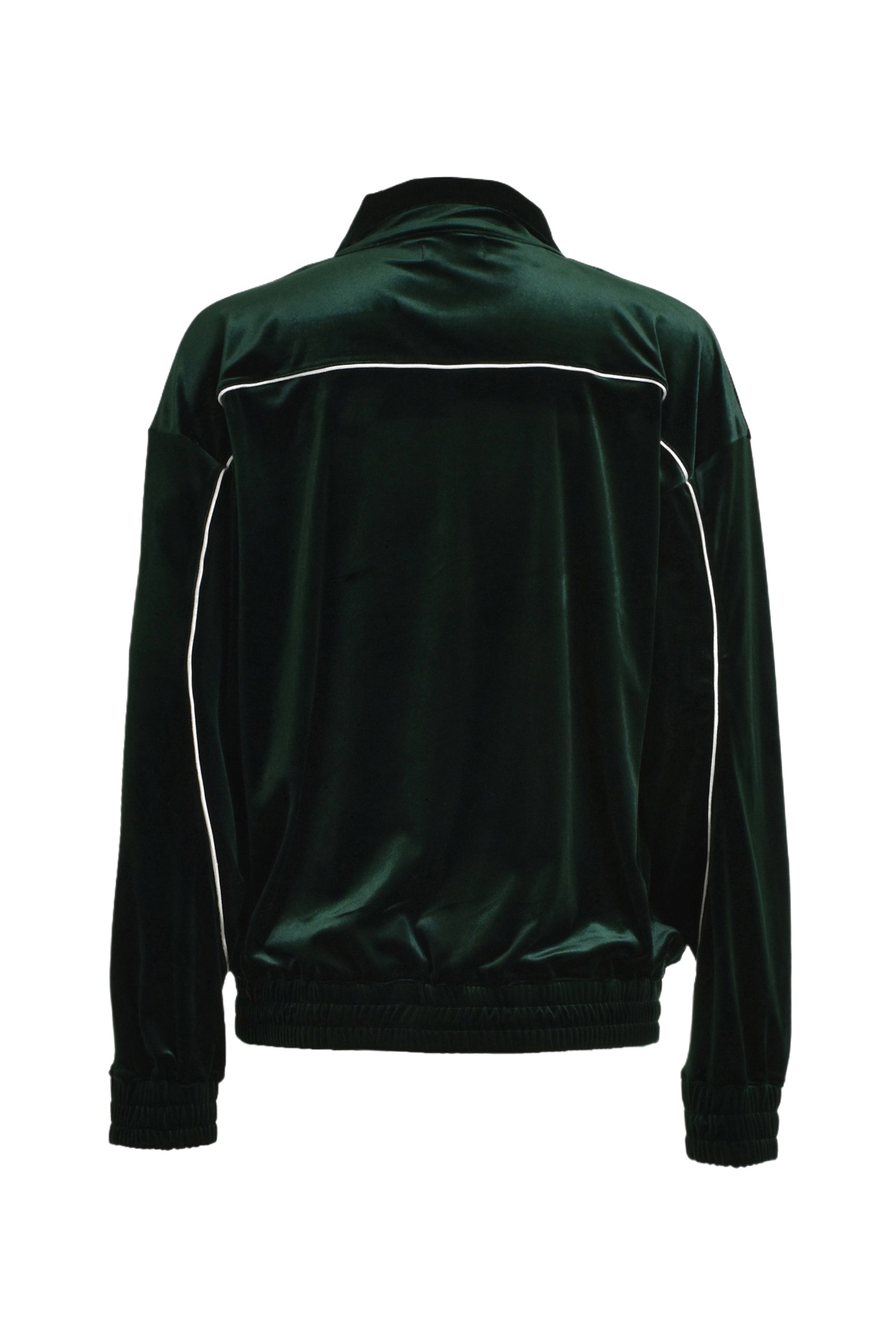 BREATH SCRIPT LOGO PIPING VELOUR JACKET / KELLY