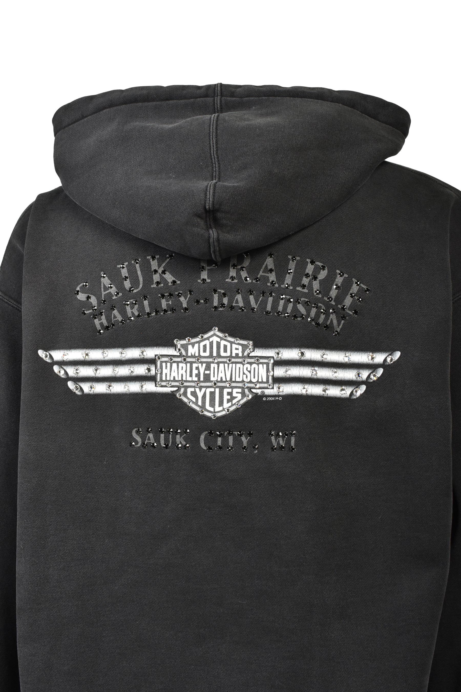 SAUK CITY,WI HOODIE / BLK