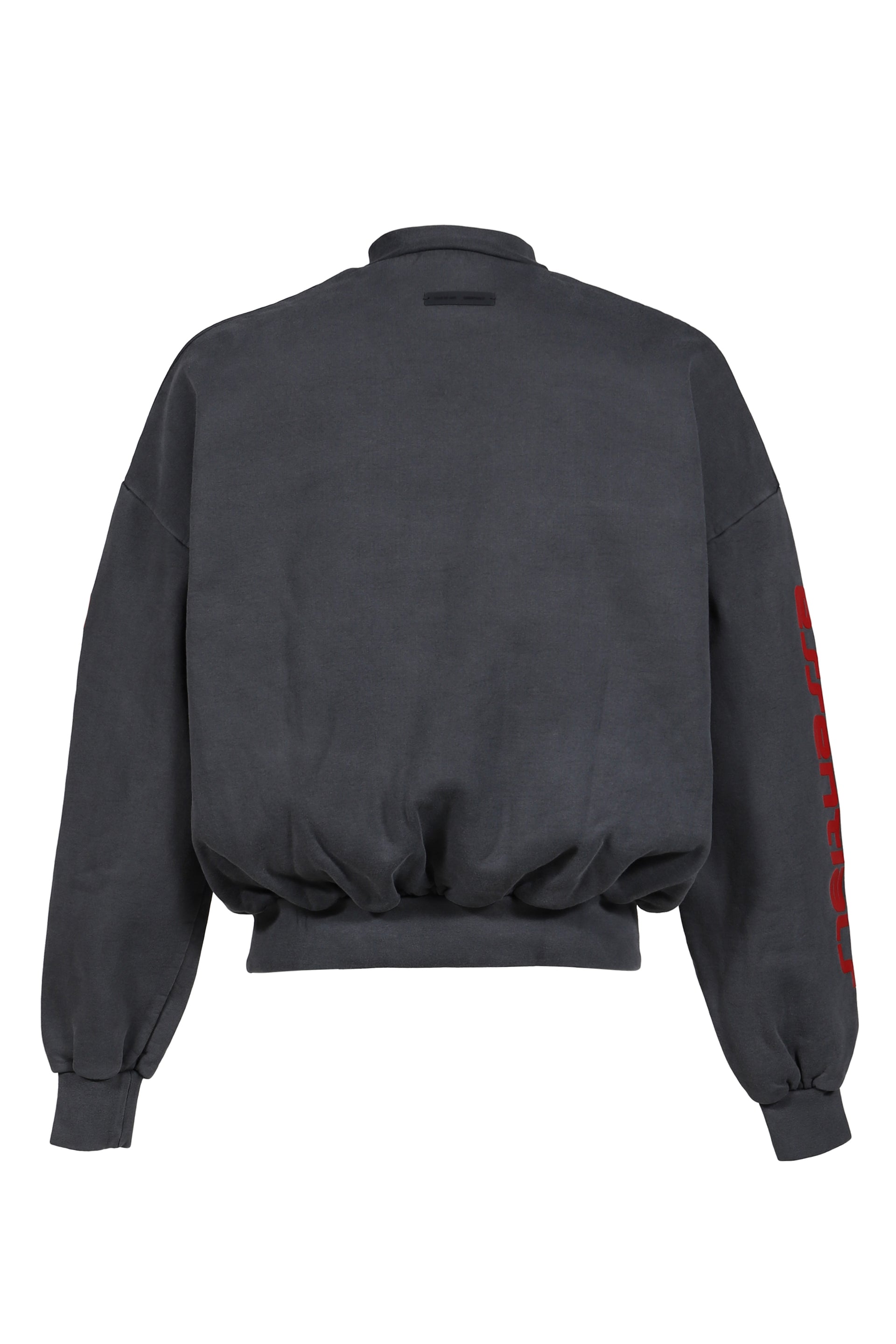 CROPPED RELAXED SWEATSHIRT / IRON GRY