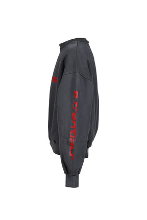 CROPPED RELAXED SWEATSHIRT / IRON GRY