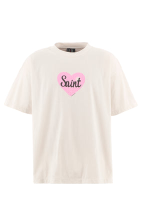 SS TEE/HEART SAINT / WHT