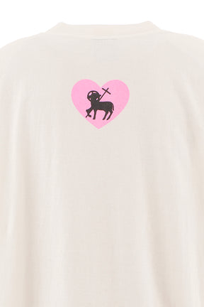SS TEE/HEART SAINT / WHT