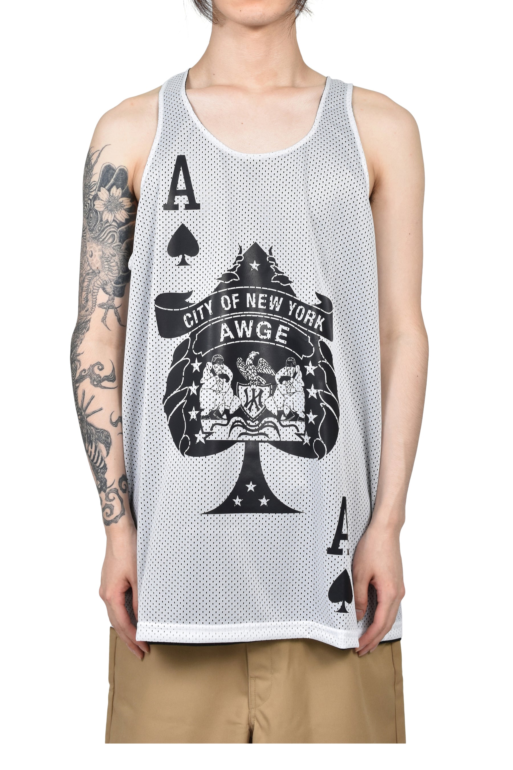 NYC ACES TANK / REVERSIBLE / WHT/BLK