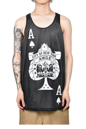 NYC ACES TANK / REVERSIBLE / WHT/BLK