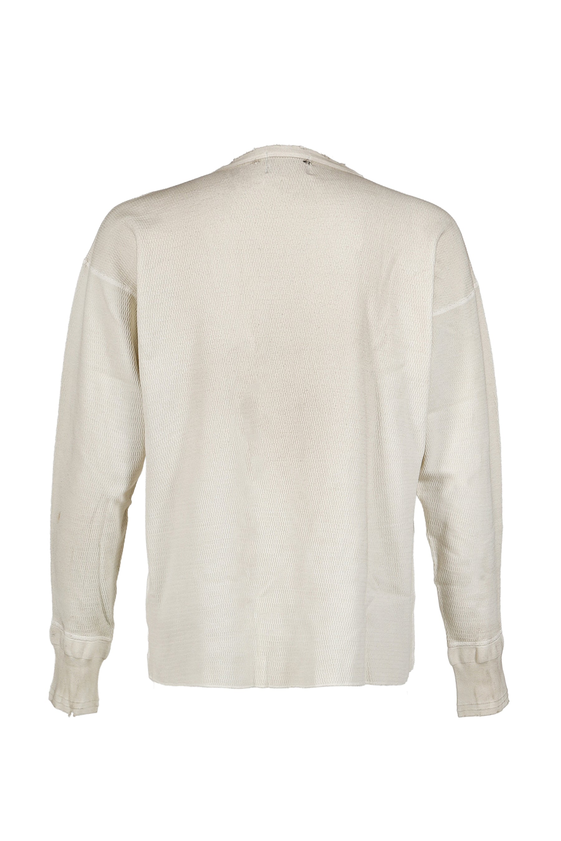CLASSIC LOGO DISTRESSED THERMAL LS / DIRT WHT