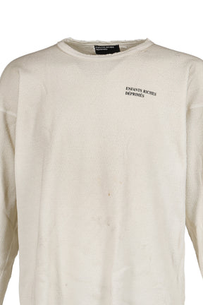CLASSIC LOGO DISTRESSED THERMAL LS / DIRT WHT