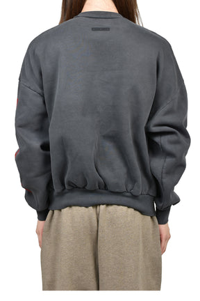 CROPPED RELAXED SWEATSHIRT / IRON GRAY