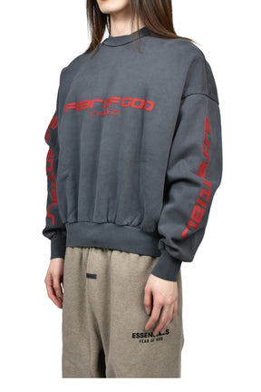 CROPPED RELAXED SWEATSHIRT / IRON GRAY
