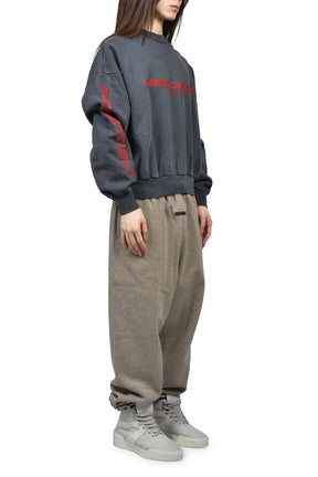 CROPPED RELAXED SWEATSHIRT / IRON GRAY