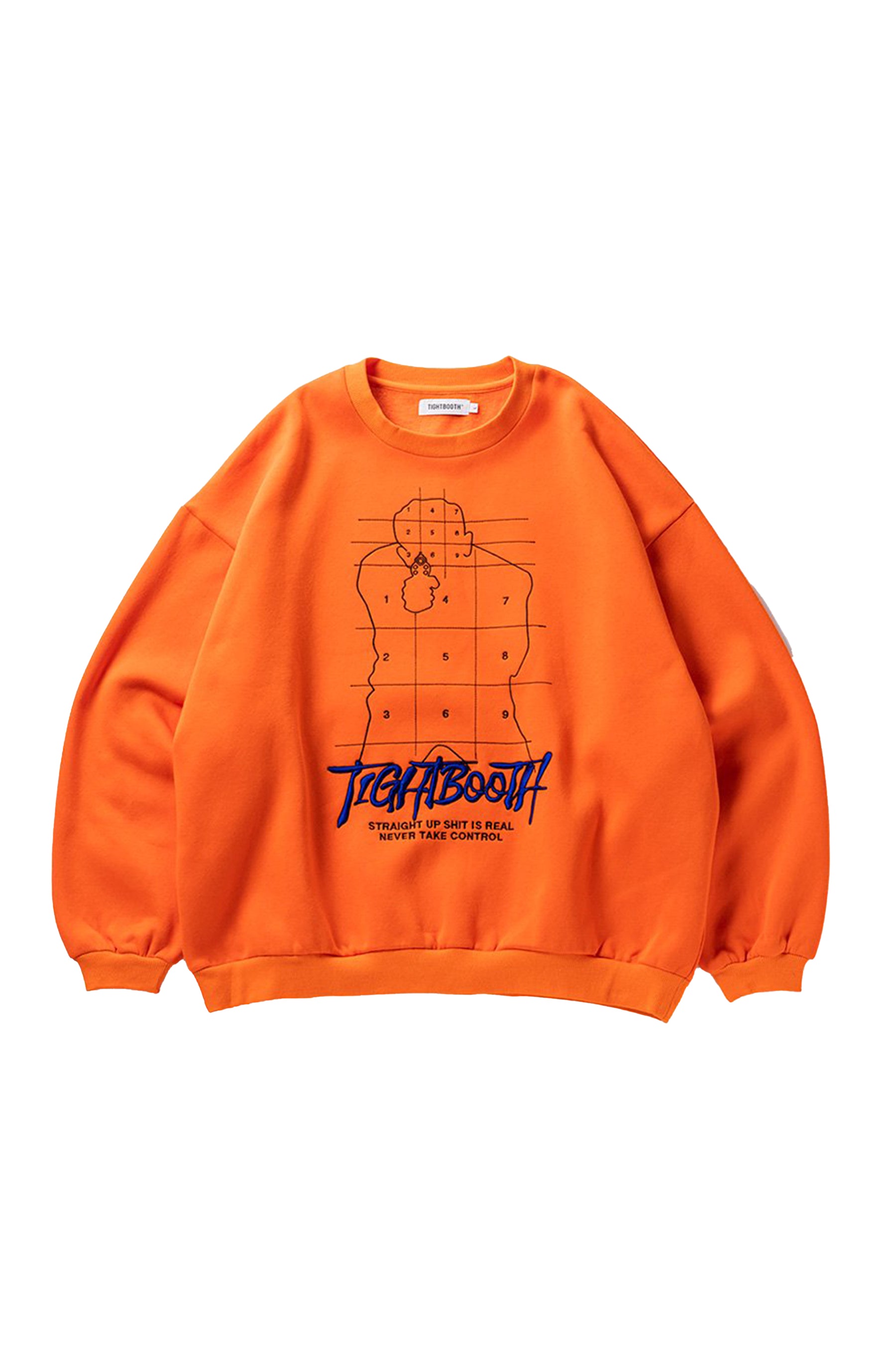 TIGHTBOOTH タイトブースFW23 REVENGE MAN CREW SWEAT / ORG -NUBIAN