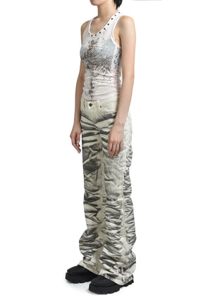 Lace Jersey Vest / Pink