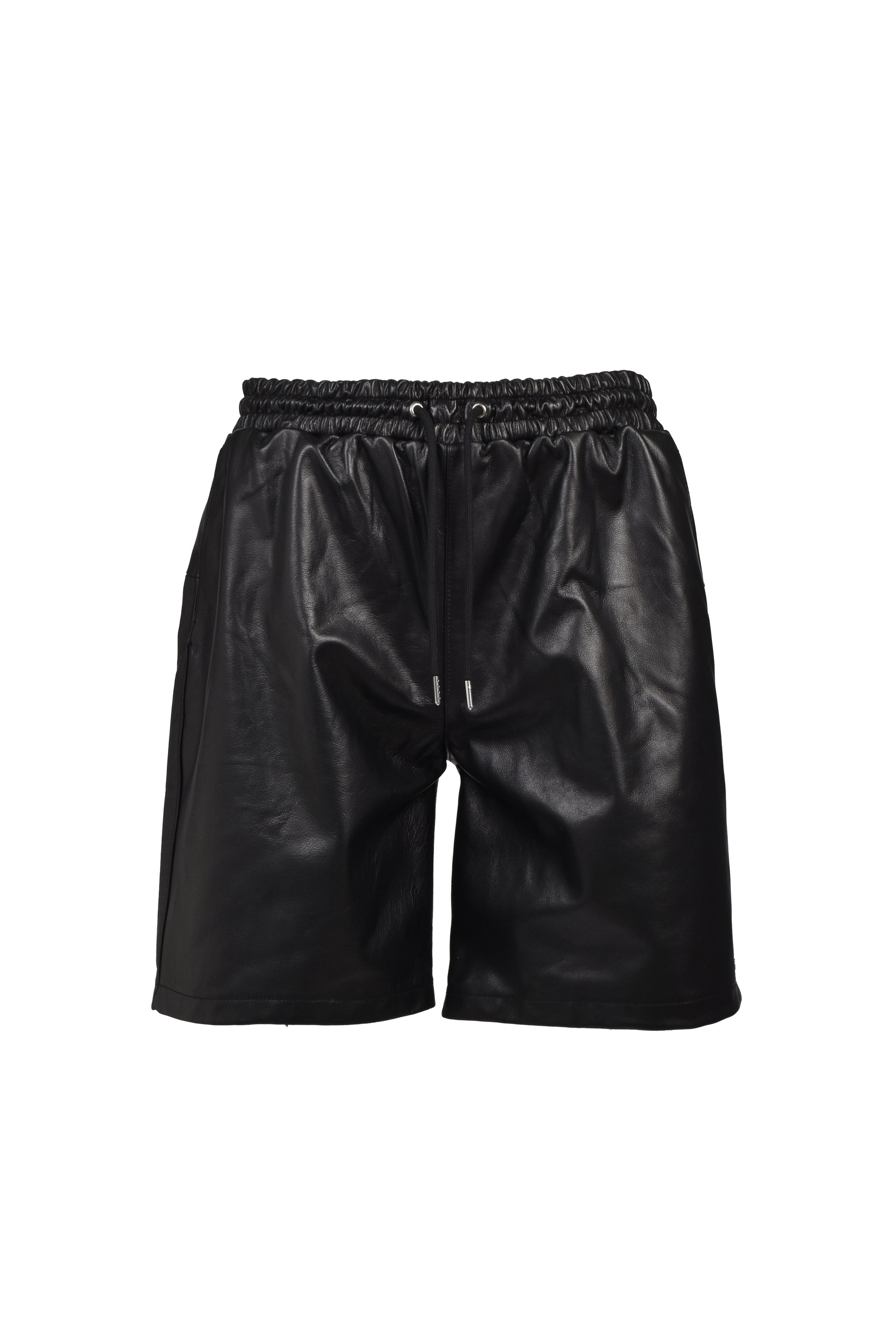 LEATHER SHORTS / BLK