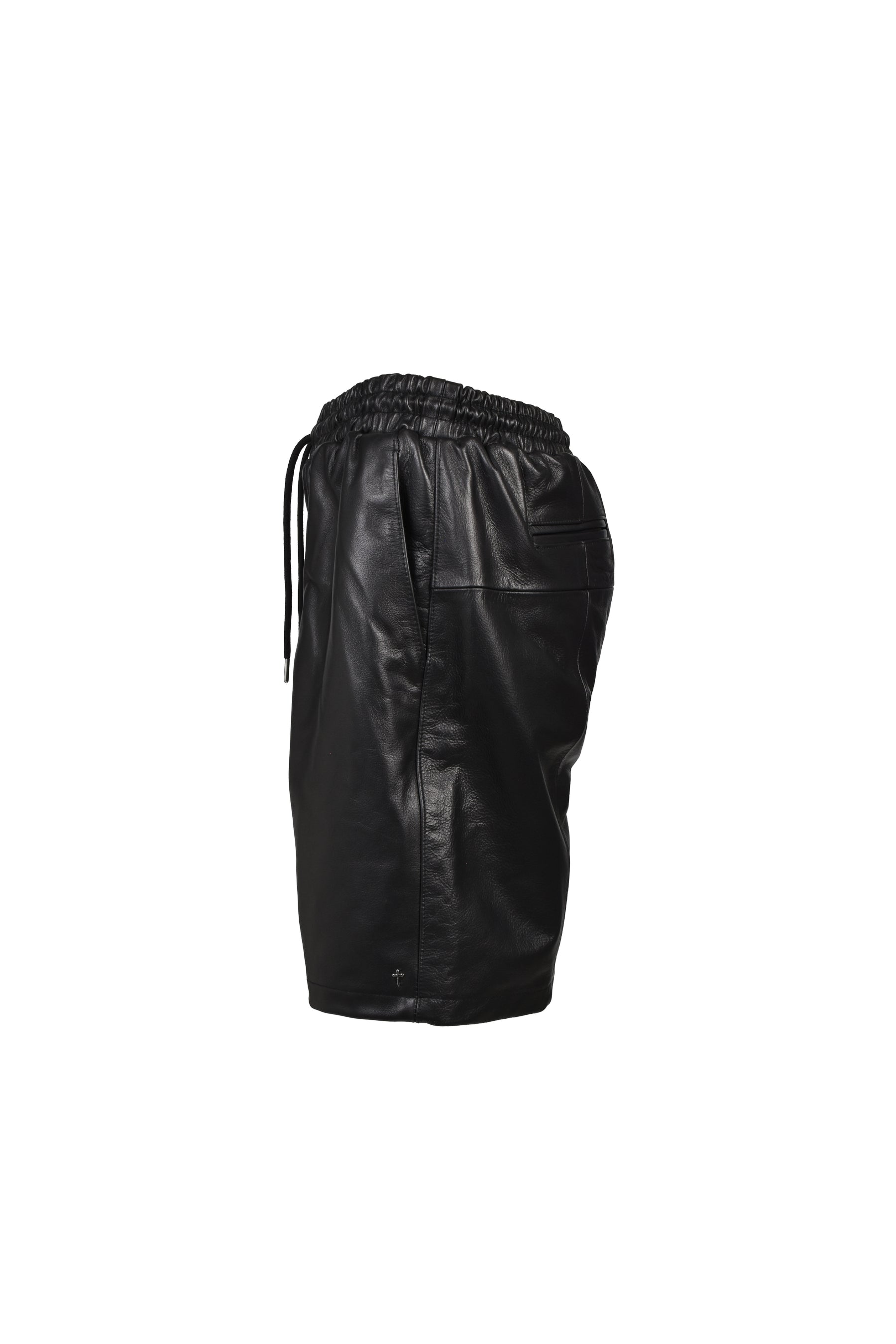 LEATHER SHORTS / BLK