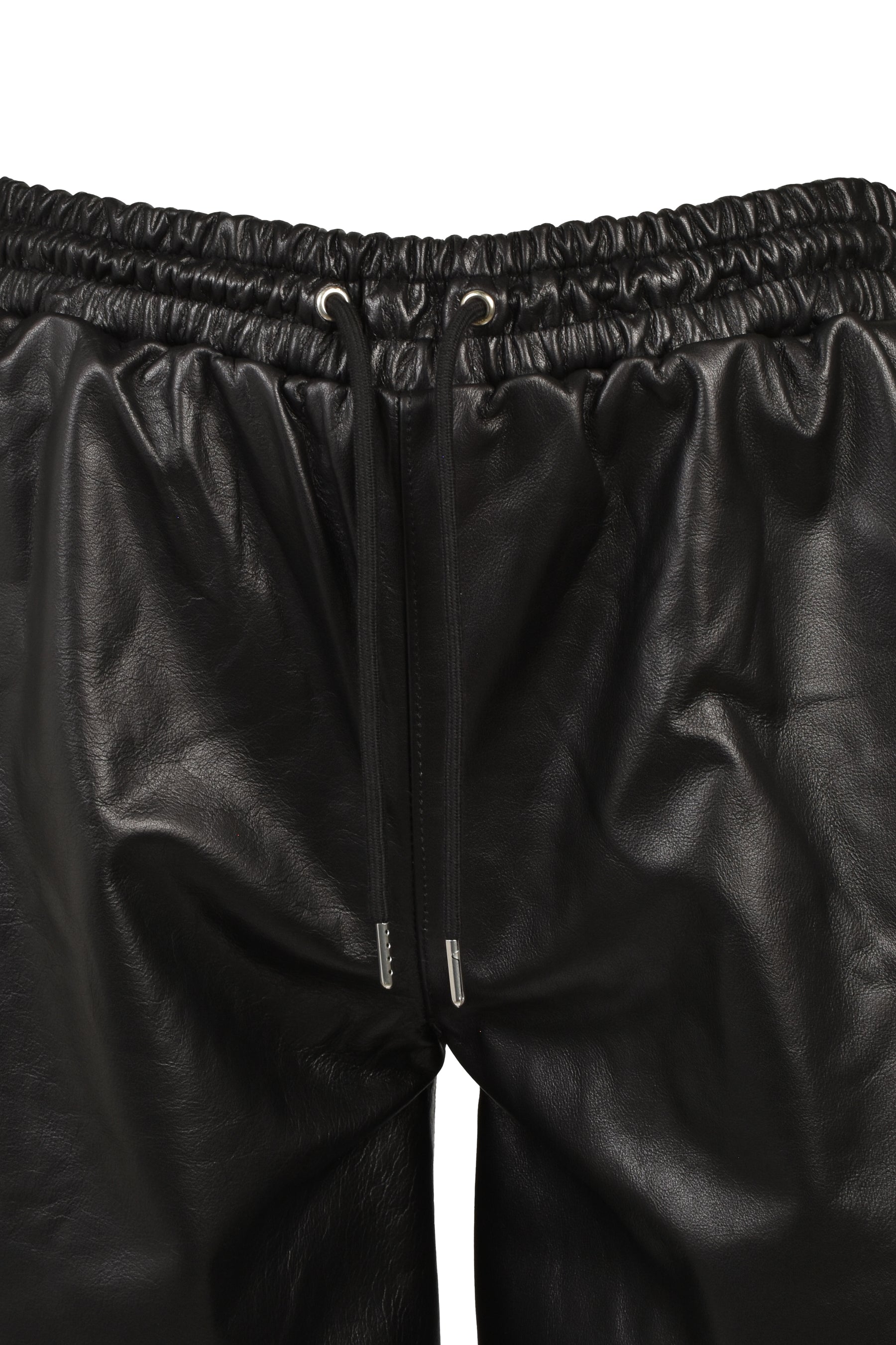 LEATHER SHORTS / BLK